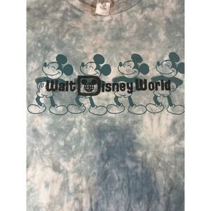 Vintage Embroidered Logo Tie-Dyed Walt Disney World T-shirt XXL‎